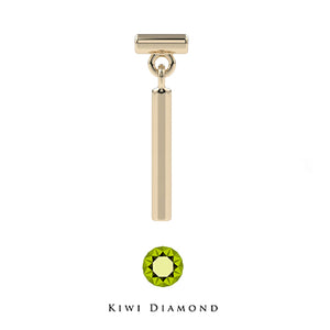Kiwi Diamond - T-Bar dangle - threadless end