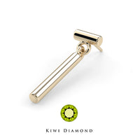 Kiwi Diamond - T-Bar dangle - threadless end
