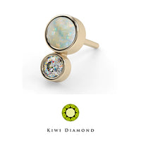 Kiwi Diamond - Double Bezel - Threadless end