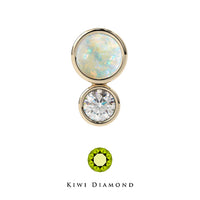 Kiwi Diamond - Double Bezel - Threadless end
