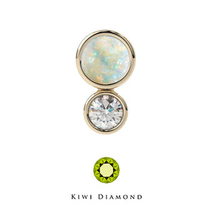 Kiwi Diamond - Double Bezel - Threadless end