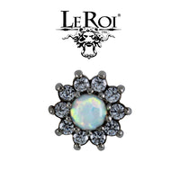 LeRoi - 11 stone flower  - 14k Threadless End
