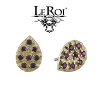 LeRoi - 8 stone pave pear  - 14k Threadless End