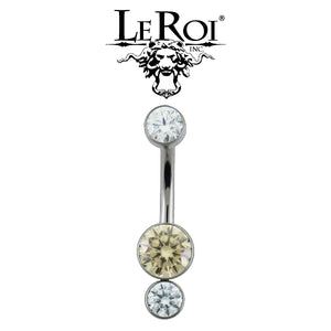 LeRoi Titanium curved barbell bijoux collection 