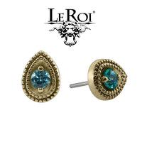 LeRoi - Double Millgrain pear - 14k Threadless End