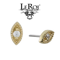 LeRoi - Millgrain Marquise  - 14k Threadless End
