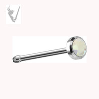 Valkyrie - Stainless steel 20g-jeweled nose bones