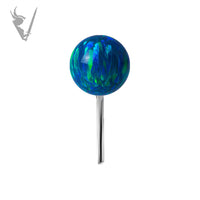Valkyrie - Titanium and opal ball threadless end