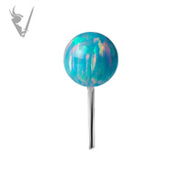 Valkyrie - Titanium and opal ball threadless end