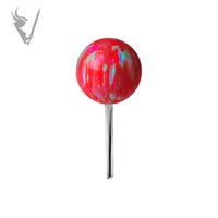Valkyrie - Titanium and opal ball threadless end
