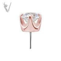 Valkyrie - 18kt Gold Threadless end prong set with Premium Zirconia