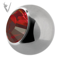 Valkyrie - Stainless steel jeweled screw on micro bead