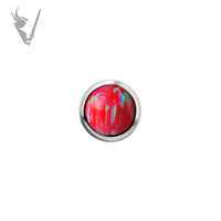 Valkyrie - Titanium threadless round bezel set w/lab created opal