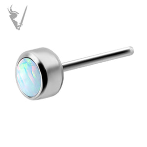 Valkyrie - Titanium threadless round bezel set w/lab created opal