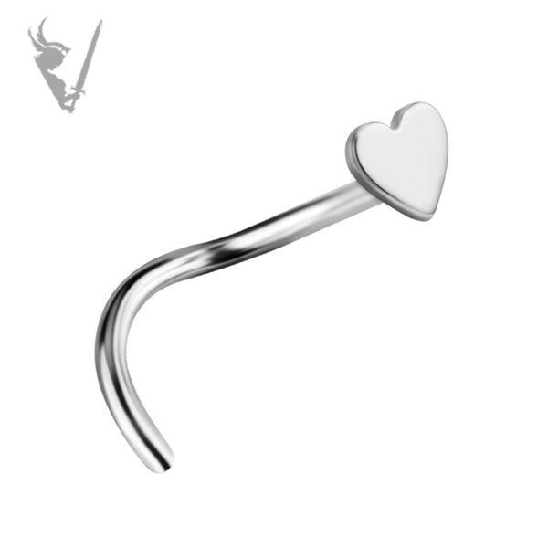 Valkyrie - Titanium pigtail heart nosestud