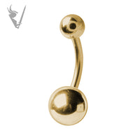 Valkyrie - Gold PVD Stainless steel plain navel barbells