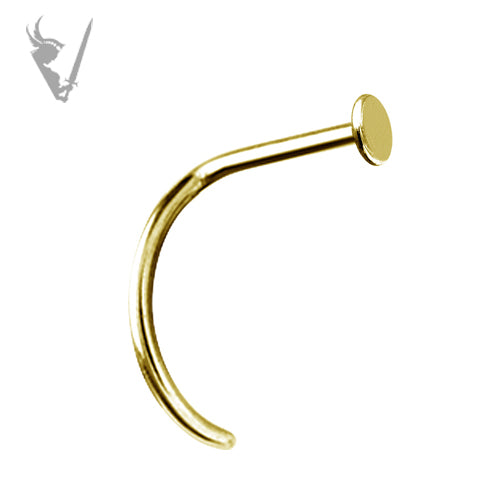 Valkyrie - Gold PVD Stainless steel  flat disc nose studs