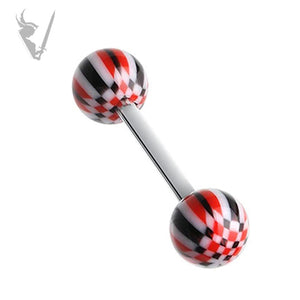 Valkyrie - Tongue barbells with UV  acrylic beads