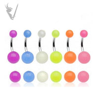 Valkyrie - Stainless steel acrylic UV bead navel barbells