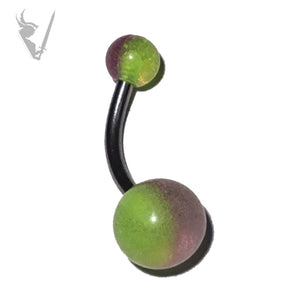Valkyrie - Stainless steel acrylic UV bead navel barbells