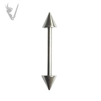 Valkyrie - Stainless steel straight barbell w/spikes