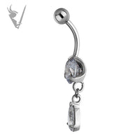 Valkyrie - Stainless steel cast banana w/dangle prong setting (ext threads)
