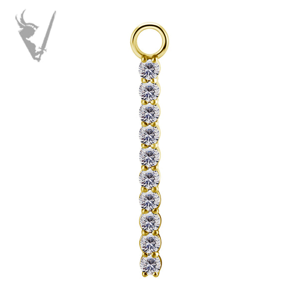 Valkyrie - CoCR/gold PVD charm set w/zirconia