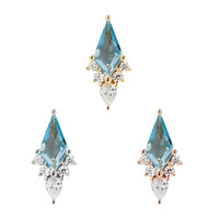 Buddha Jewelry Organics -Afterglow - Swizz blue topaz + CZ Threadless End