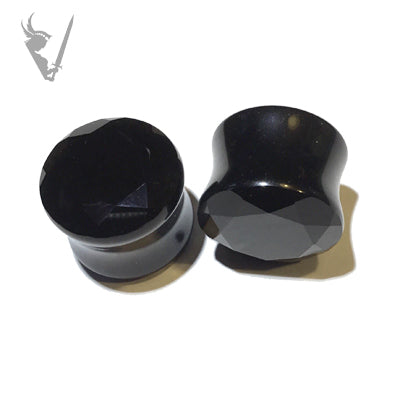 Valkyrie - Black onyx faceted plugs