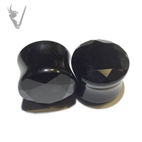 Valkyrie - Black onyx faceted plugs
