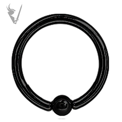 Valkyrie - Black PVD Stainless steel captive bead rings 18g/16g/14g