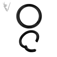 Valkyrie -Black PVD Stainless steel  clickers rings