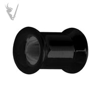 Valkyrie - Black PVD Stainless steel screw on double  flared tunnel