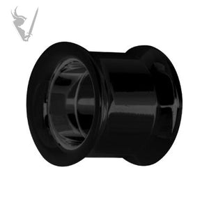 Valkyrie - Black PVD Stainless steel screw on double  flared tunnel