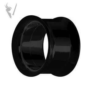 Valkyrie - Black PVD Stainless steel screw on double  flared tunnel