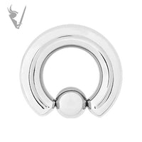 Valkyrie - Stainless steel captive bead rings 12g to 0g
