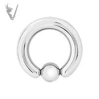 Valkyrie - Stainless steel captive bead rings 12g to 0g
