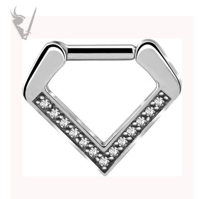 Valkyrie - V shaped cIicker with cubic zirconia