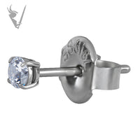 Valkyrie - Stainless steel ear studs w/zirconiaValkyrie - Stainless steel ear studs w/zirconia
