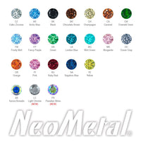 Neometal - Bezel set faceted stones