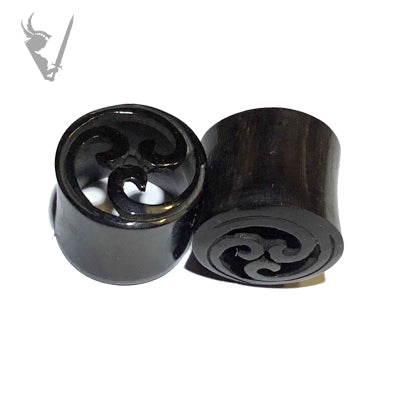 Valkyrie - Horn carved spiral tunnels/plugs