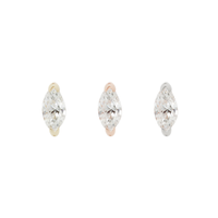 Buddha Jewelry Organics - Zuri - Marquise Swarovski CZ - Threadless End