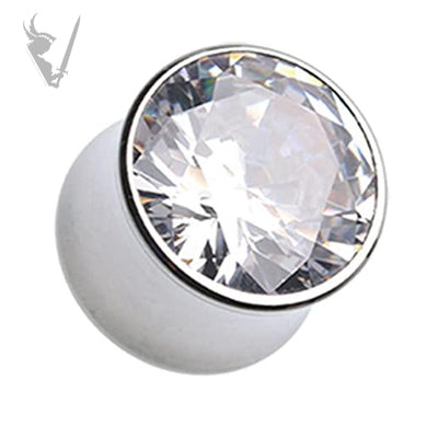 Valkyrie - Stainless steel double flared jeweled plug