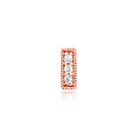 Junipurr - 3 Gem Milgrain Cz Bar - Threadless End