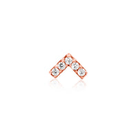 Junipurr - Chevron Swarovski®  Cz  - Threadless End