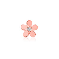 Junipurr - Gold Swarovski cz flower - Threadless End