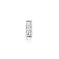 Junipurr - 3 Gem Milgrain Cz Bar - Threadless End