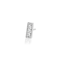 Junipurr - 3 Gem Milgrain Cz Bar - Threadless End