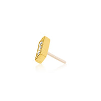 Junipurr - 3 Gem Milgrain Cz Bar - Threadless End