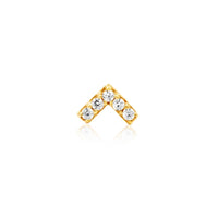 Junipurr - Chevron Swarovski®  Cz  - Threadless End